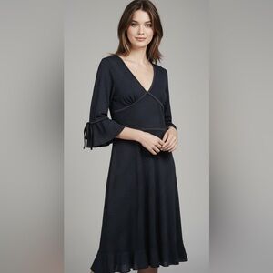 Vintage Y2K Rag black babydoll bell sleeve stretchy dress witchy Whimsigoth